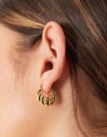 [Seol + Gold] Seol + Gold vintage irregular hoop earrings in 18K gold vermeil No Size GOLD