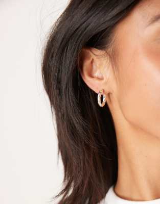 vintage twist hoops in sterling silver