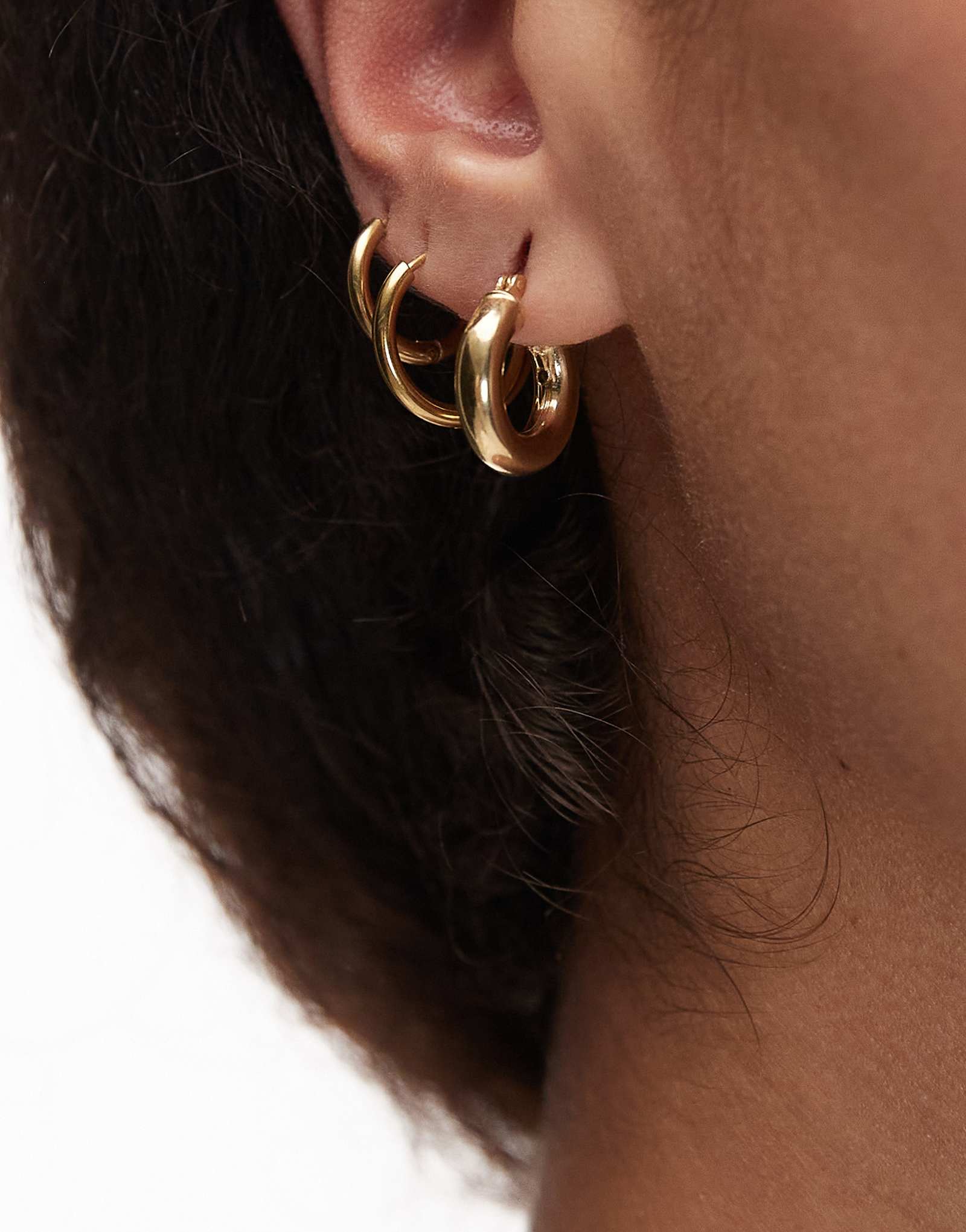 Массивные креольские серьги-кольца Seol+Gold из 18-каратного золота vermeil