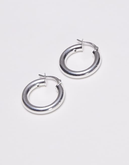 Boucles D'Oreilles Créoles Argent Sterling Et Or 14K - Superposées - Pour Fête/Mariage