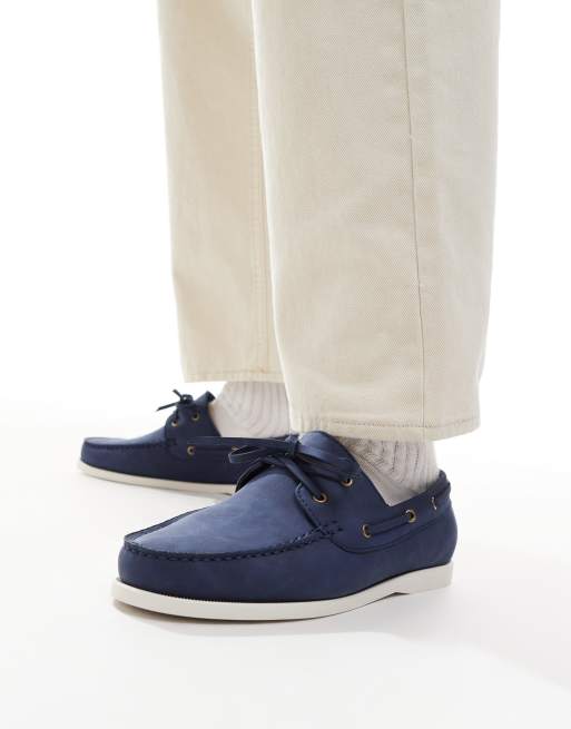 SEQWL – AFT Classic – Granatowe buty żeglarskie z nubuku