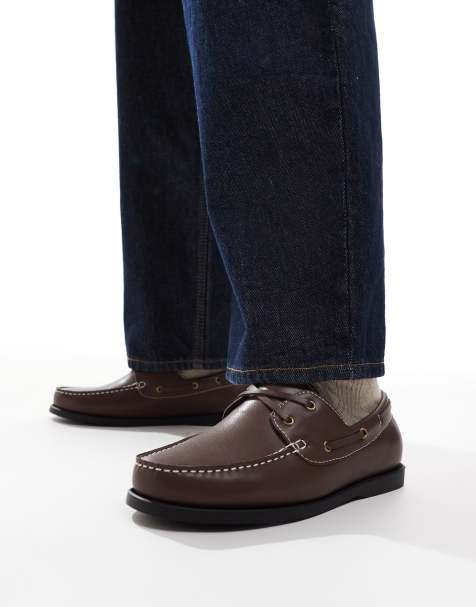 SEQWL - AFT - Scarpe classiche da barca in similpelle PU marroni - view 1