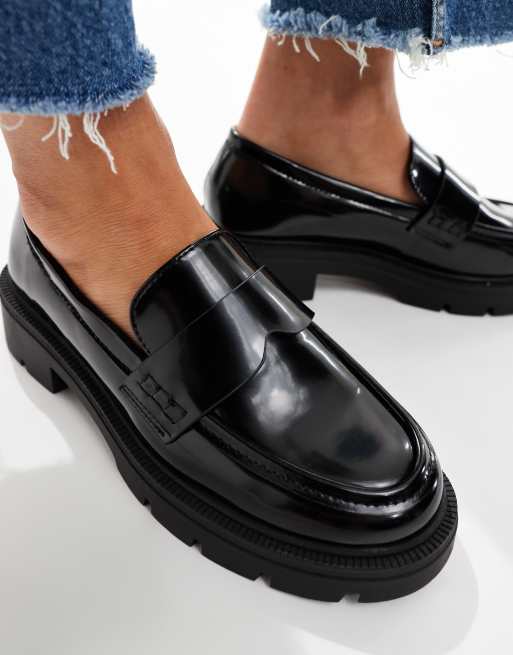 SEQWL Alfa chunky loafers in black