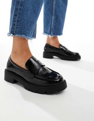 SEQWL - Alfa - Loafer in Schwarz mit dicker Sohle