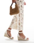 [SEQWL] SEQWL Amber wedge heeled espadrilles in white 36 White