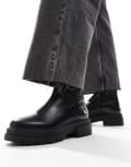 [SEQWL] SEQWL ankle boots with croc detail in black 39 Black