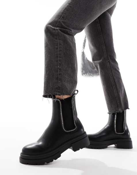 SEQWL ankle boots with embellisment in black - view 1
