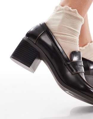 Seqwl Antonia Heeled Loafers In Brown