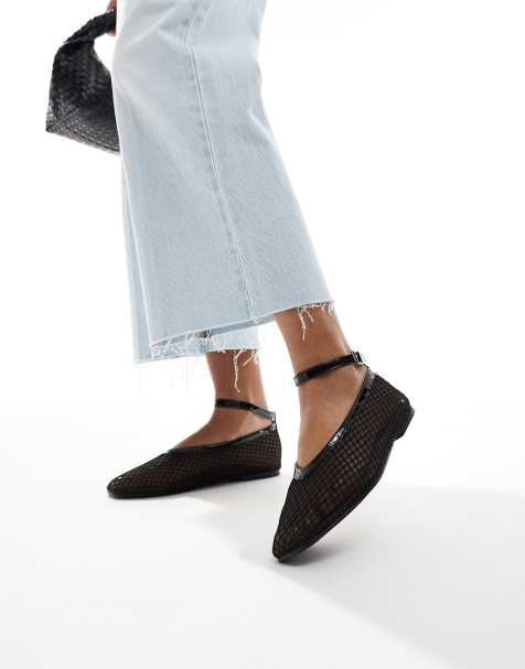 SEQWL - Arosa - Ballerines larges en tulle avec boucle - Noir - view 1