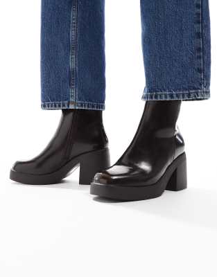 SEQWL - Audi - Ankle Boots in Braun mit dicker Sohle-Brown