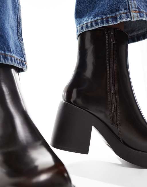 SEQWL – Audi – Ankle Boots in Braun mit dicker Sohle, 3 von 4