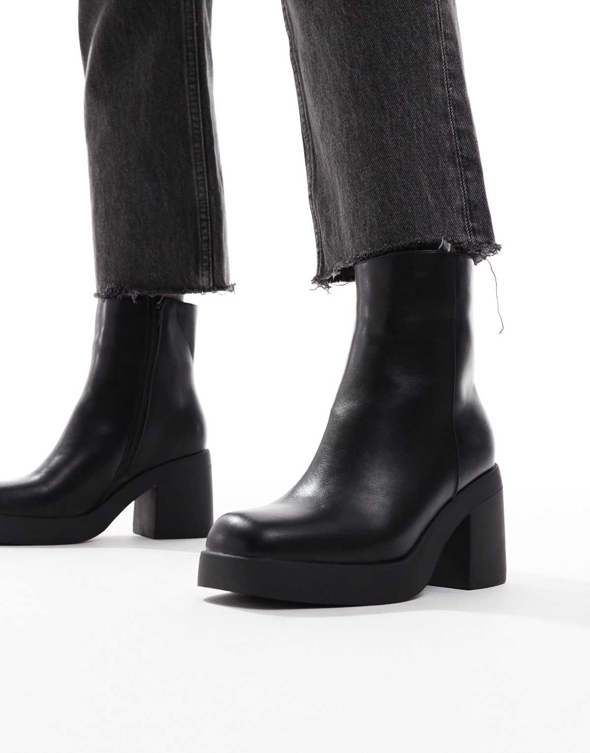 SEQWL Audi chunky ankle boots in black