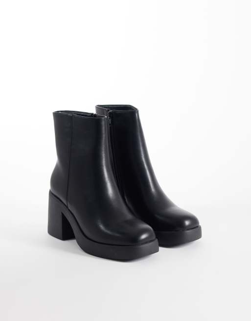 SEQWL Audi chunky ankle boots in black, 4 of 4