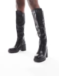 [SEQWL] SEQWL Audi chunky knee high boots in black 41 Black