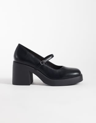 Seqwl Audi Heeled Mary Jane Shoes In Black