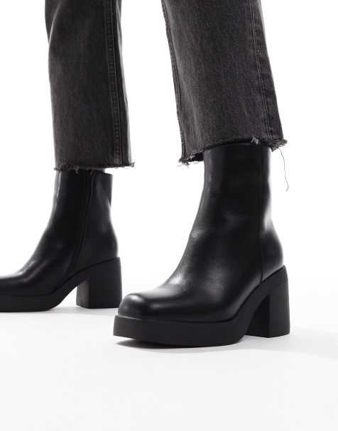 SEQWL – Audi – Svarta, grova ankelboots - view 1