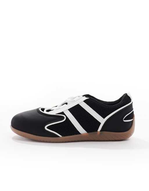 SEQWL - Baskets style ballerines à lacets - Noir, 3 de 5