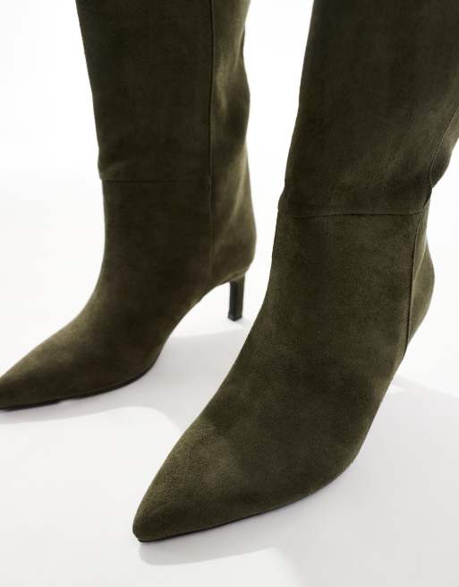 SEQWL – Benz – Ankle-Boots in Oliv mit Kitten-Absatz, 3 von 4