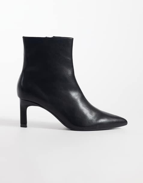 SEQWL Benz faux suede kitten heel ankle boots in black - view 1