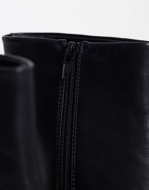 SEQWL Benz faux suede kitten heel ankle boots in black, 3 of 4