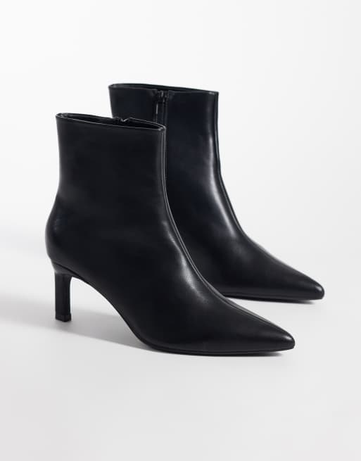 SEQWL Benz faux suede kitten heel ankle boots in black, 4 of 4