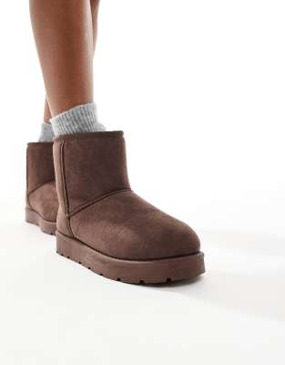 SEQWL - Bequeme Stiefeletten in Braun-Brown