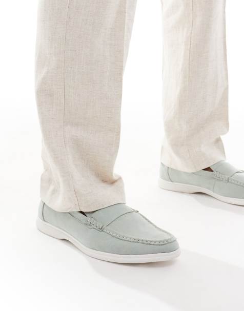 SEQWL - Berwin - Loafers met dikke zool in saliegroen - view 1