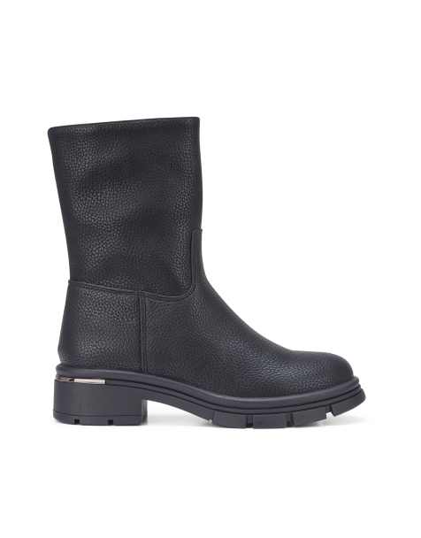 SEQWL Block heel casual ankle boots with zip closure in black - view 1