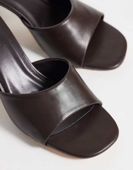 SEQWL Bora sandaler med hæl i chokoladebrun, 4 af 4