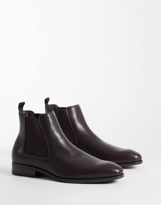 SEQWL - botas Chelsea formales Aladdin marrones, 3 de 4
