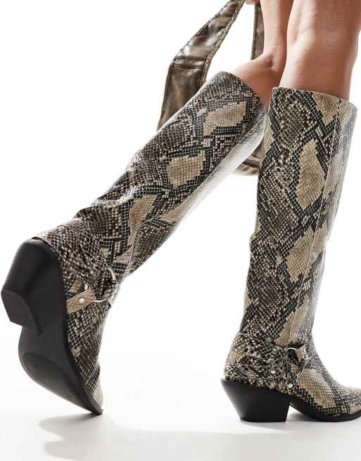 SEQWL - Bottes hauteur genou style western - Serpent, 2 de 4