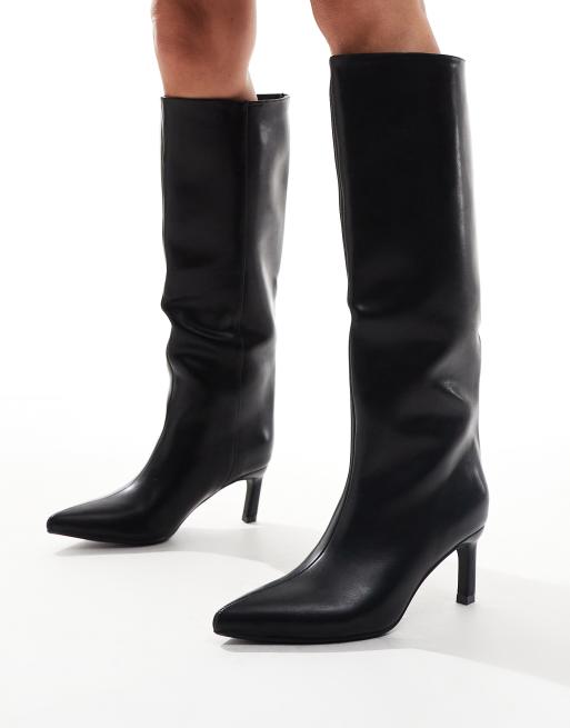 Bottes noires petit talon best sale