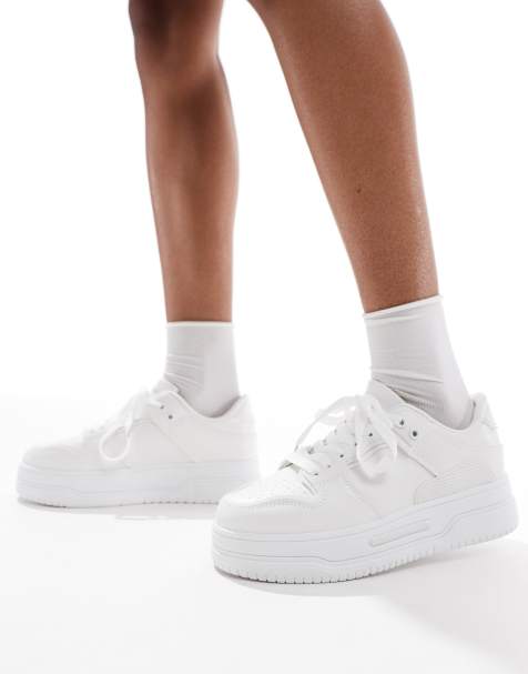 SEQWL Buzz platform trainers in white - view 1