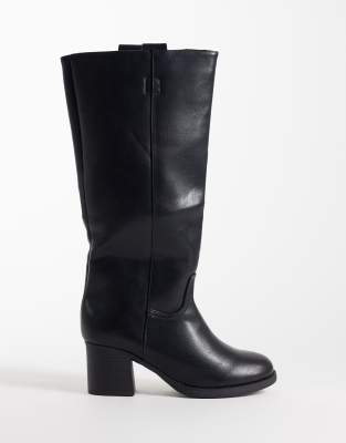 Seqwl Byron Pull On Knee Boots In Black