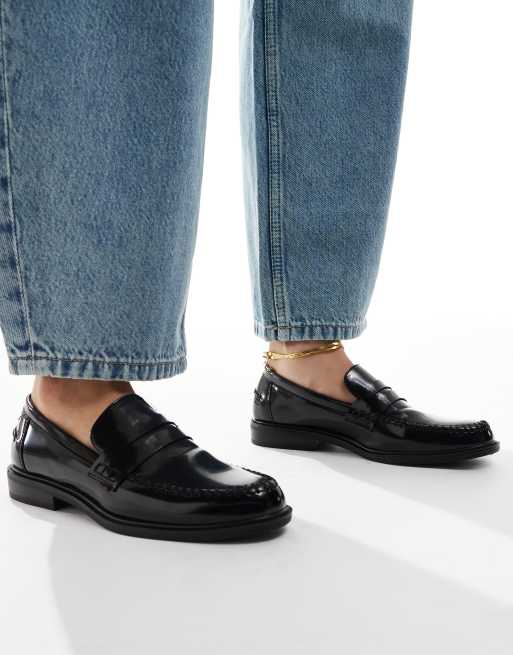 SEQWL Cadillac tie detail shoes in black