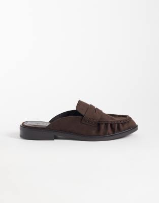 Seqwl Cadilliac Faux Suede Penny Loafer Mules In Multi
