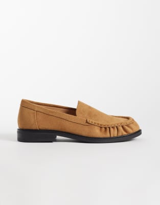 Seqwl Cadilliac Faux Suede Penny Loafers In Brown