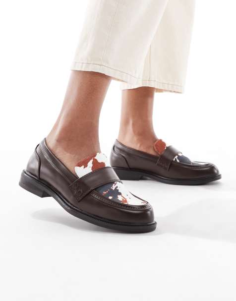 SEQWL Cadilliac loafers with contrast detail in burnished brown - view 1