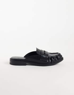 Seqwl Cadilliac Penny Loafer Mules In Black