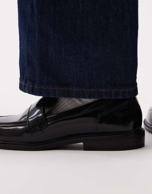 SEQWL Cadilliac penny loafers in black