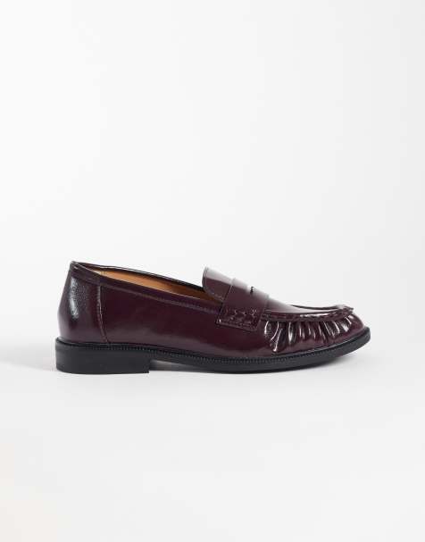 SEQWL Cadilliac penny loafers in cherry - view 1