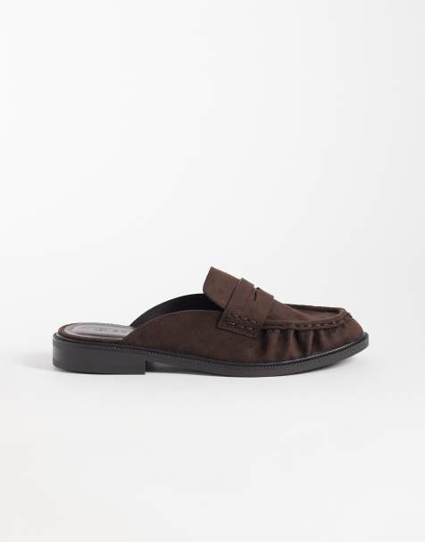 SEQWL - Cadilliac - Sabot stile penny in camoscio sintetico marrone cioccolato - view 1