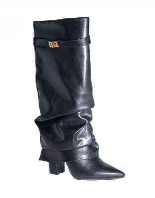  Calf boots with zip fastening comfortable casual shoes 