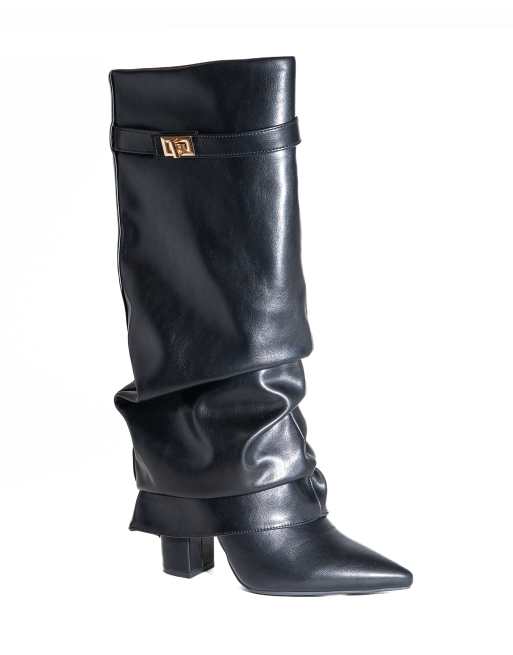 SEQWL Calf boots with zip fastening comfortable casual shoes in black, 3 of 5