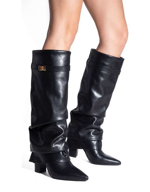 SEQWL Calf boots with zip fastening comfortable casual shoes in black, 4 of 5