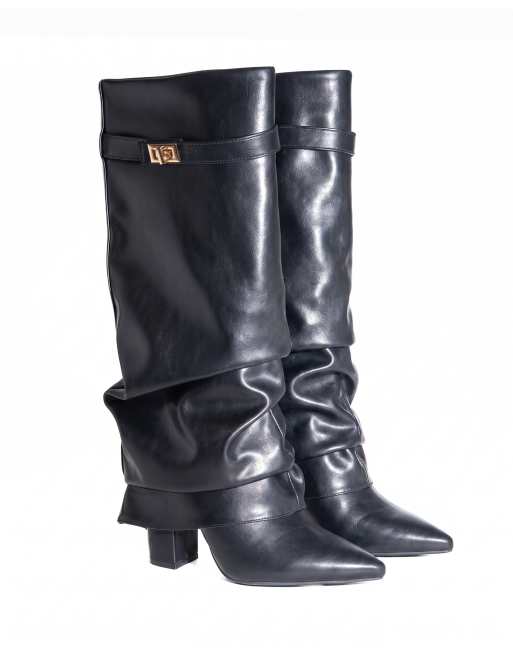 SEQWL Calf boots with zip fastening comfortable casual shoes in black, 5 of 5