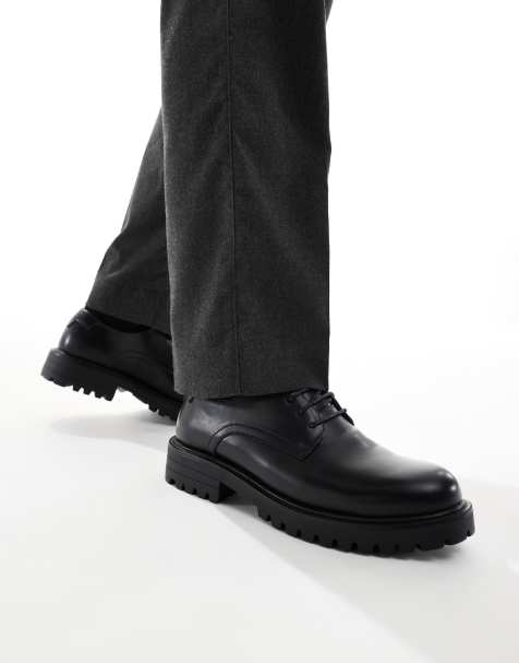 SEQWL Calvin chunky lace up derby in black - view 1
