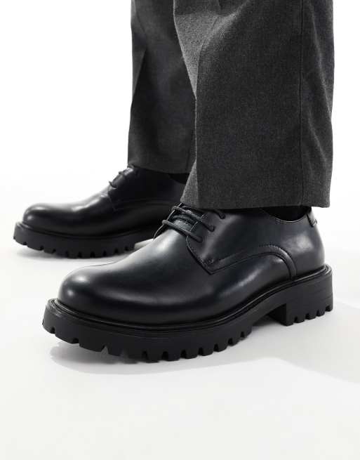 SEQWL Calvin chunky lace up derby in black, 2 of 4