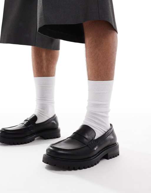 SEQWL – Calvin – Loafer in Schwarz mit dicker Sohle