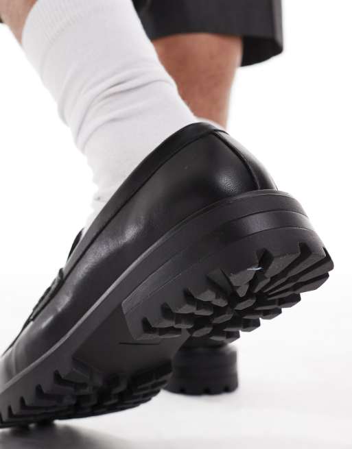 SEQWL – Calvin – Loafer in Schwarz mit dicker Sohle